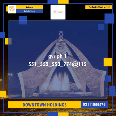 Residential Plot for Sale in Bahria Town, Lahore - (BP-126142)