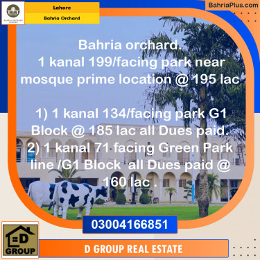Residential Plot for Sale in Bahria Orchard, Lahore - (BP-126162)