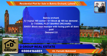 Residential Plot for Sale in Bahria Orchard, Lahore - (BP-126163)