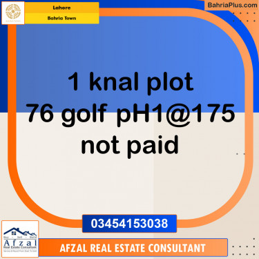 Residential Plot for Sale in Bahria Town, Lahore - (BP-126170)