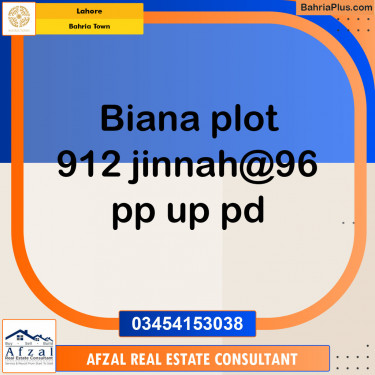 Residential Plot for Sale in Bahria Town, Lahore - (BP-126271)