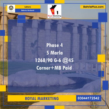 Residential Plot for Sale in Bahria Orchard, Lahore - (BP-126275)