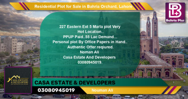 Residential Plot for Sale in Bahria Orchard, Lahore - (BP-126311)