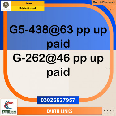 Residential Plot for Sale in Phase 4 - G5 Block -  Bahria Orchard, Lahore - (BP-126351)