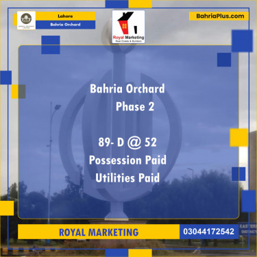 Residential Plot for Sale in Bahria Orchard, Lahore - (BP-126370)