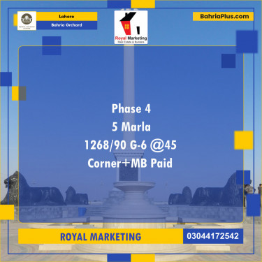 Residential Plot for Sale in Bahria Orchard, Lahore - (BP-126389)