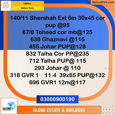Residential Plot for Sale in Bahria Town, Lahore - (BP-126418)