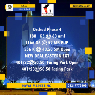 Residential Plot for Sale in Bahria Orchard, Lahore - (BP-126445)