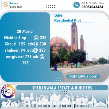 Residential Plot for Sale in Bahria Town, Lahore - (BP-126562)