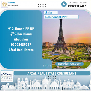 Residential Plot for Sale in Bahria Town, Lahore - (BP-126567)