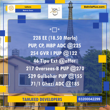 Residential Plot for Sale in Bahria Town, Lahore - (BP-126573)