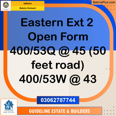 Residential Plot for Sale in Bahria Orchard, Lahore - (BP-126582)