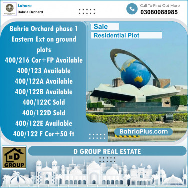 Residential Plot for Sale in Bahria Orchard, Lahore - (BP-126615)