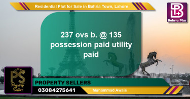 Residential Plot for Sale in Bahria Town, Lahore - (BP-126660)