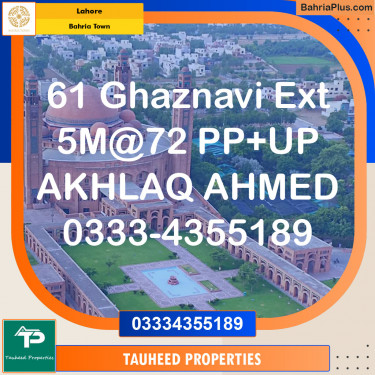 Residential Plot for Sale in Bahria Town, Lahore - (BP-126689)