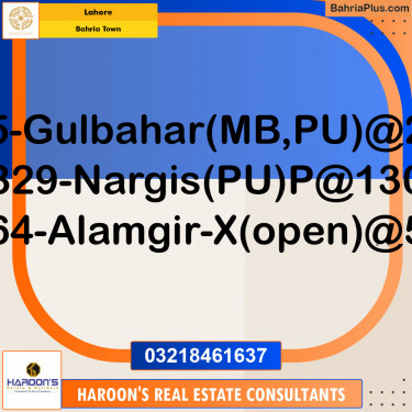 Residential Plot for Sale in Bahria Town, Lahore - (BP-126695)