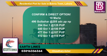 Residential Plot for Sale in Bahria Town, Lahore - (BP-126767)