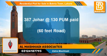 Residential Plot for Sale in Bahria Town, Lahore - (BP-126774)