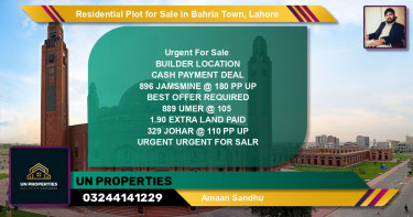 Residential Plot for Sale in Bahria Town, Lahore - (BP-126778)