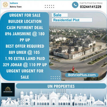 Residential Plot for Sale in Bahria Town, Lahore - (BP-126782)