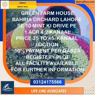 Residential Plot for Sale in Bahria Town, Lahore - (BP-126797)