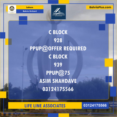 Residential Plot for Sale in Bahria Orchard, Lahore - (BP-126873)