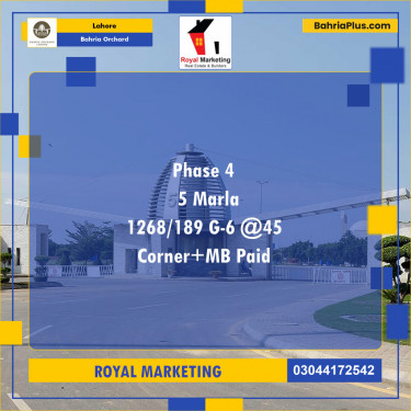 Residential Plot for Sale in Bahria Orchard, Lahore - (BP-126924)
