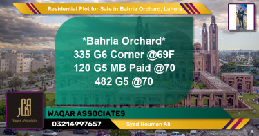 Residential Plot for Sale in Bahria Orchard, Lahore - (BP-126948)
