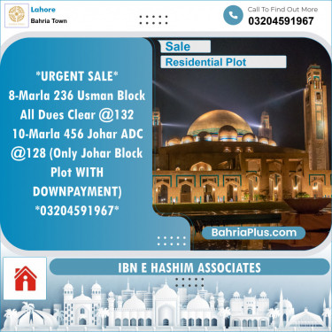 Residential Plot for Sale in Bahria Town, Lahore - (BP-126984)