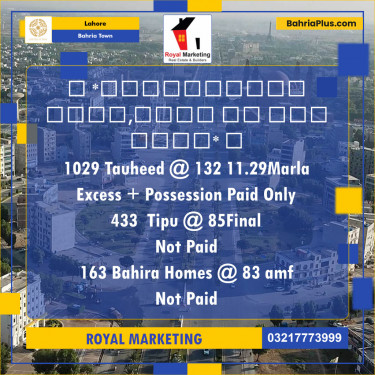 Residential Plot for Sale in Bahria Town, Lahore - (BP-126990)