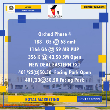 Residential Plot for Sale in Bahria Orchard, Lahore - (BP-126993)