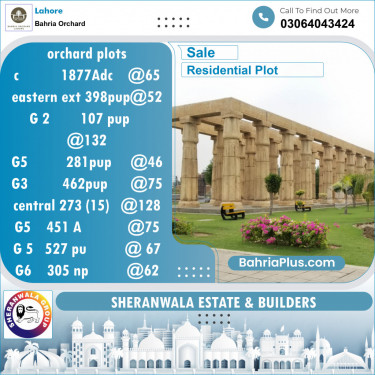 Residential Plot for Sale in Bahria Orchard, Lahore - (BP-127030)