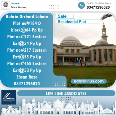 Residential Plot for Sale in Bahria Orchard, Lahore - (BP-127045)
