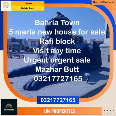 Residential Plot for Sale in Bahria Town, Lahore - (BP-127051)