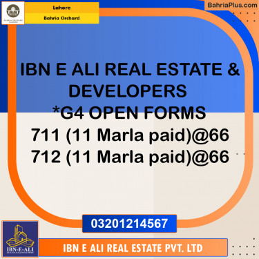 Residential Plot for Sale in Bahria Orchard, Lahore - (BP-127062)