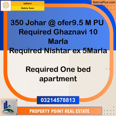 Residential Plot for Sale in Bahria Town, Lahore - (BP-127090)