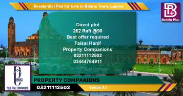 Residential Plot for Sale in Sector E - Rafi Block -  Bahria Town, Lahore - (BP-127099)
