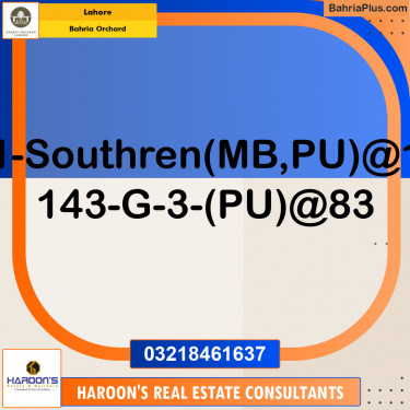 Residential Plot for Sale in Bahria Orchard, Lahore - (BP-127144)