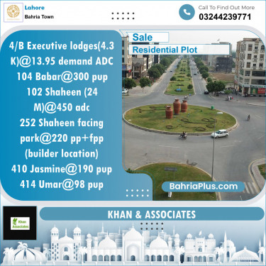 Residential Plot for Sale in Bahria Town, Lahore - (BP-127145)