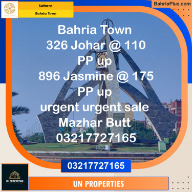 Residential Plot for Sale in Bahria Town, Lahore - (BP-127157)