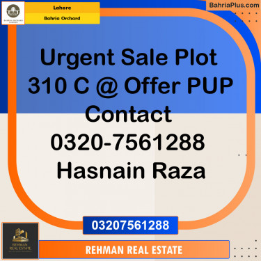 Residential Plot for Sale in Bahria Orchard, Lahore - (BP-127179)