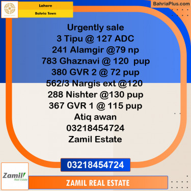 Residential Plot for Sale in Bahria Town, Lahore - (BP-127200)