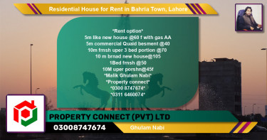 Residential House for Rent in Bahria Town, Lahore - (BP-127478)
