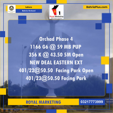 Residential Plot for Sale in Bahria Orchard, Lahore - (BP-127585)