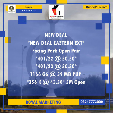 Residential Plot for Sale in Bahria Orchard, Lahore - (BP-127656)