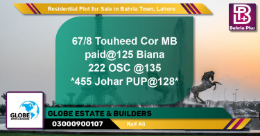 Residential Plot for Sale in Bahria Town, Lahore - (BP-127662)