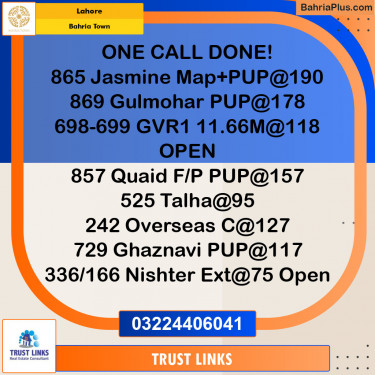 Residential Plot for Sale in Bahria Town, Lahore - (BP-127677)
