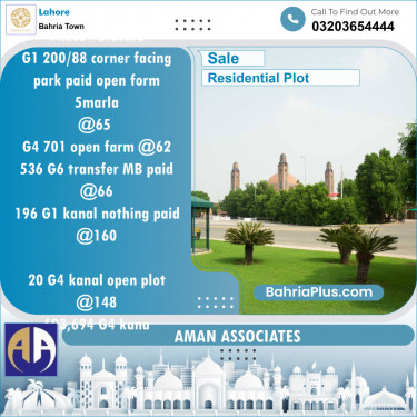 Residential Plot for Sale in Golf Phase 1 -  Bahria Town, Lahore - (BP-127770)
