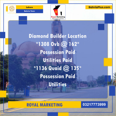 Residential Plot for Sale in Overseas B -  Bahria Town, Lahore - (BP-127836)