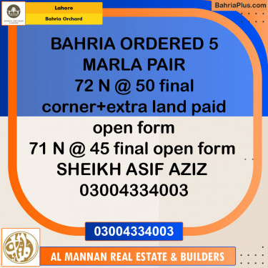 Residential Plot for Sale in Bahria Orchard, Lahore - (BP-127957)